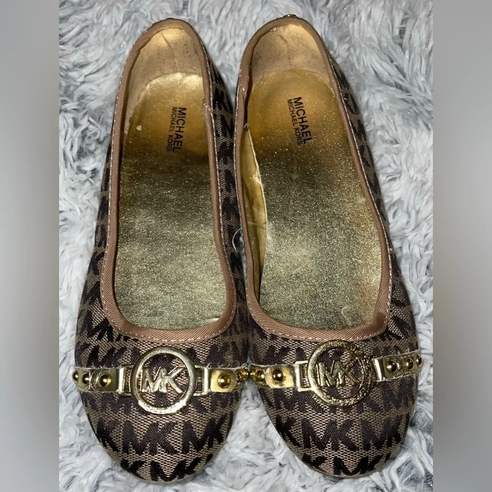 Michael Michael Kors - Signature Ballet Flats Big Girls Size 4